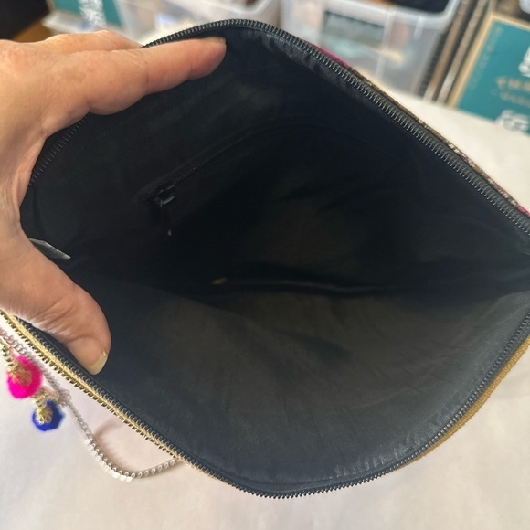 Bag embellished with beads mirrors and fringe - Picture 5 of 6